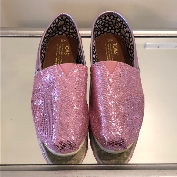Toms Shoes - Toms pink glitter shoes